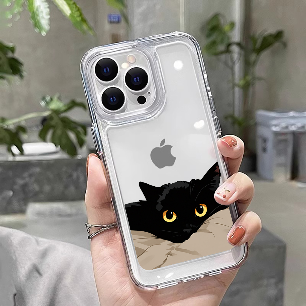 Xiaomi Redmi Note 13 - Kara Kedi Komik Çift Modası Telefon