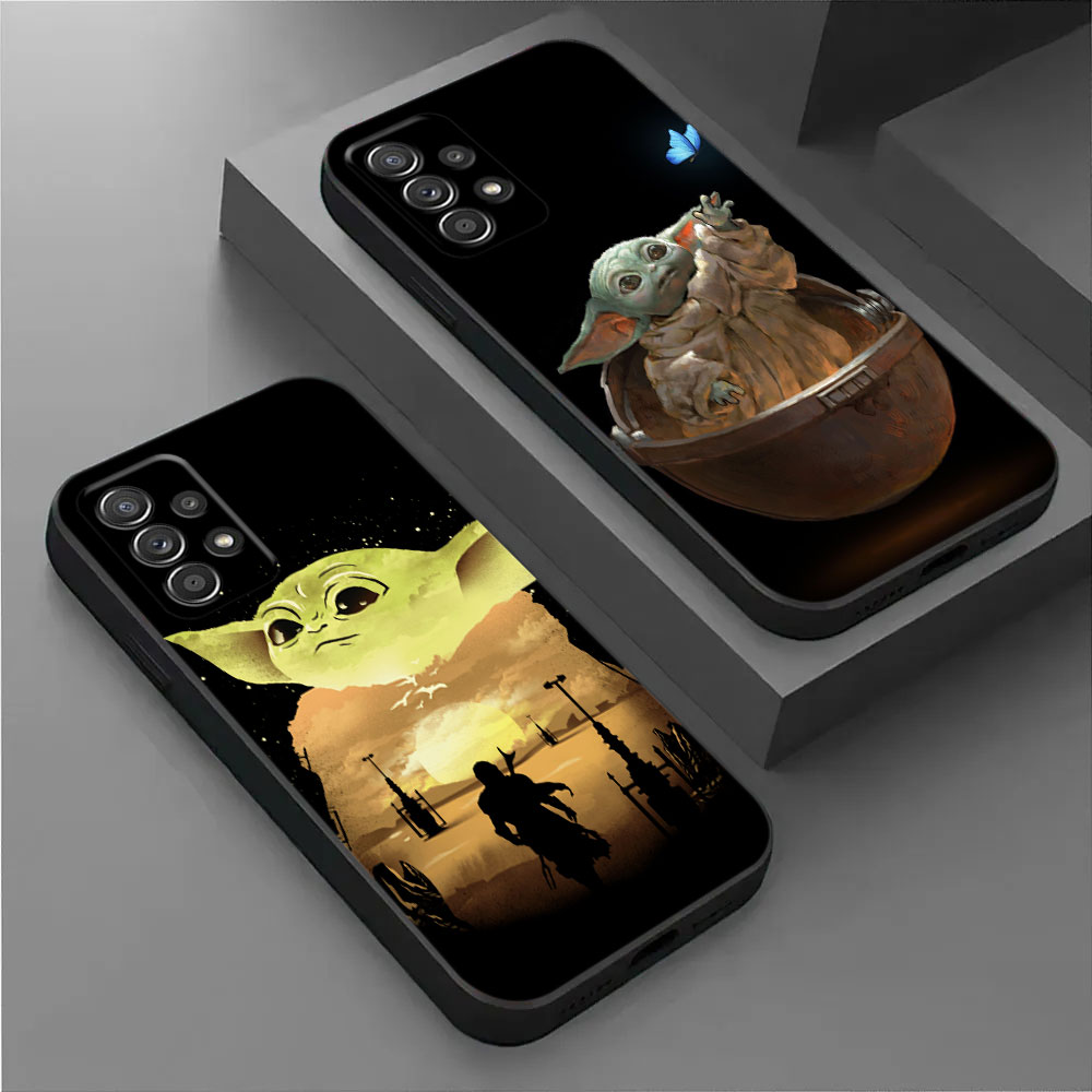 Samsung Galaxy A55 - Sevimli Bebek Yoda'lı Silikon Telefon Kılıfı