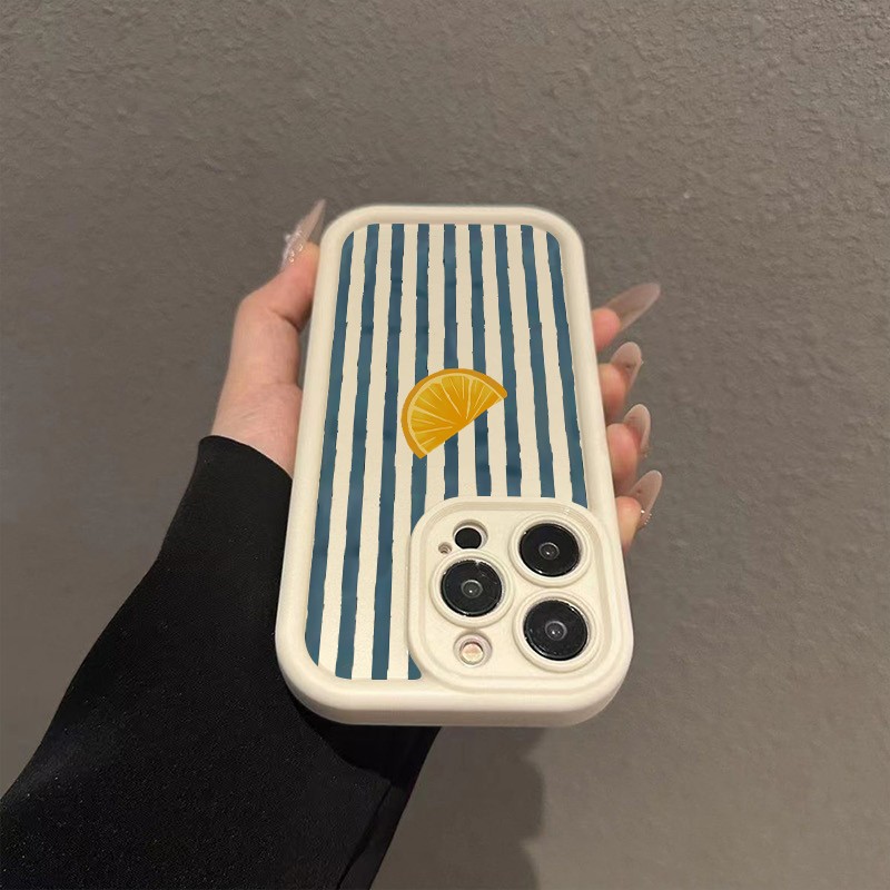 Çizgili Limon Dilimi Desenli T - Apple Iphone 15 incelemesi ve fiyatı
